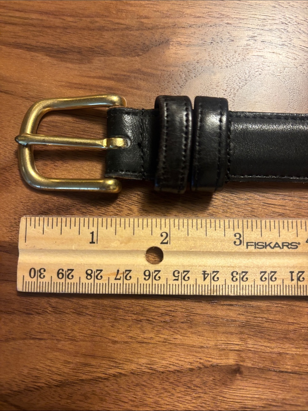 Coach Black Leather Belt with Brass Buckle - 36 - Picture 5 of 6